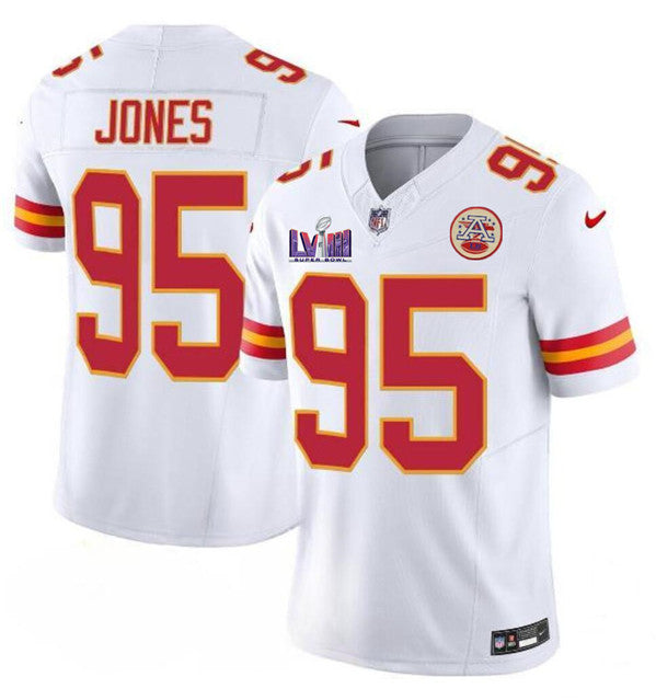 Chris Jones Kansas City Chiefs white Vapor jersey