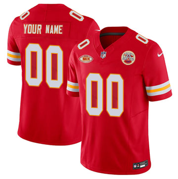 Custom Kansas City Chiefs red Vapor jersey
