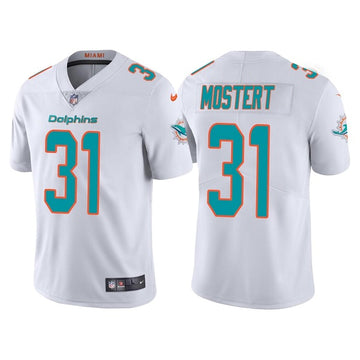 Raheem Mostert Miami Dolphins white Vapor jersey