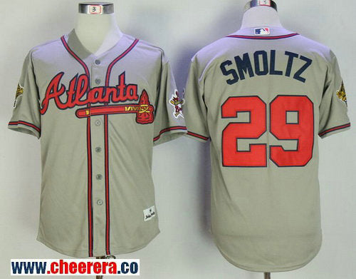 John Smoltz Atlanta Braves gray Throwback jersey