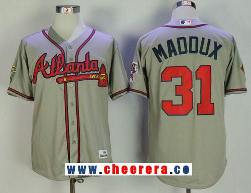 Greg Maddux Atlanta Braves gray Throwback jersey