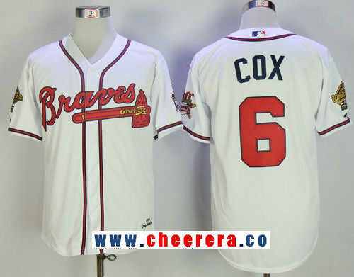 Bobby Cox Atlanta Braves white Throwback jersey