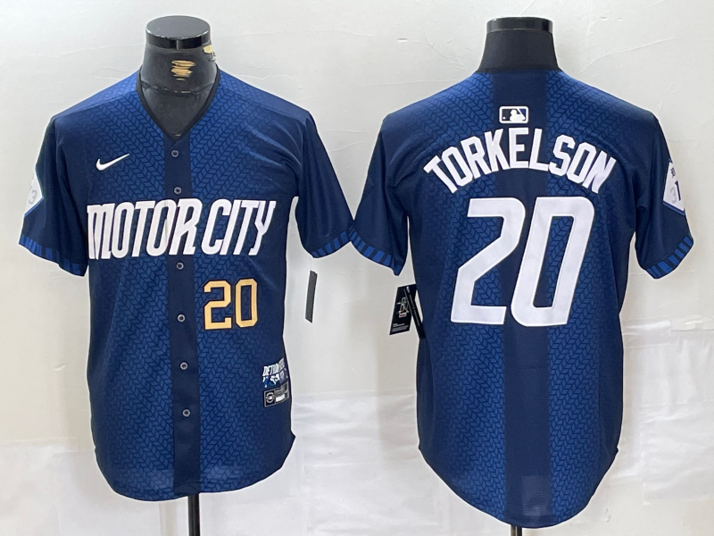 Spencer Torkelson Number Detroit Tigers navy City Connect jersey