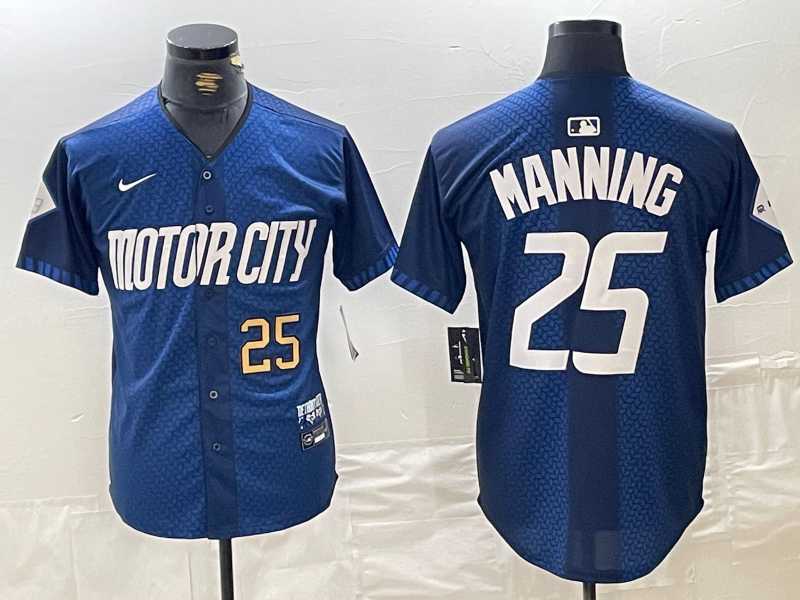 Matt Manning Detroit Tigers navy City Connect jersey