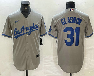 Tyler Glasnow Los Angeles Dodgers grey jersey