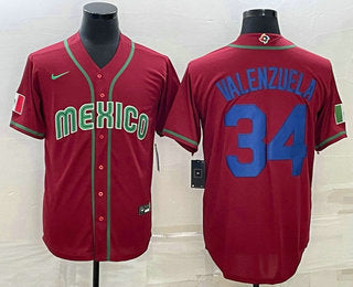 Fernando Valenzuela Mexico Baseball red Classic jersey
