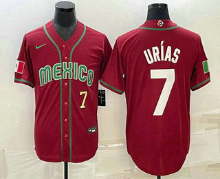 Julio Urias Number Mexico Baseball red Classic jersey
