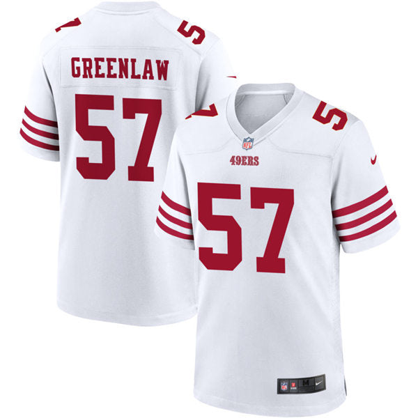 Dre Greenlaw Nike San Francisco 49ers white Vapor jersey