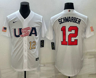 USA Kyle Schwarber Number USA Baseball white Classic jersey