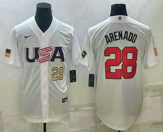 USA Nolan Arenado Number USA Baseball white Replica jersey