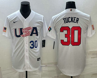 USA Kyle Tucker Number USA Baseball white Classic jersey