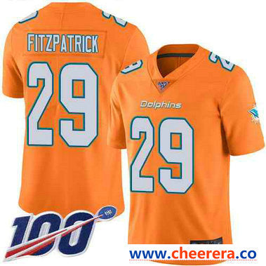 Minkah Fitzpatrick Miami Dolphins orange Limited jersey