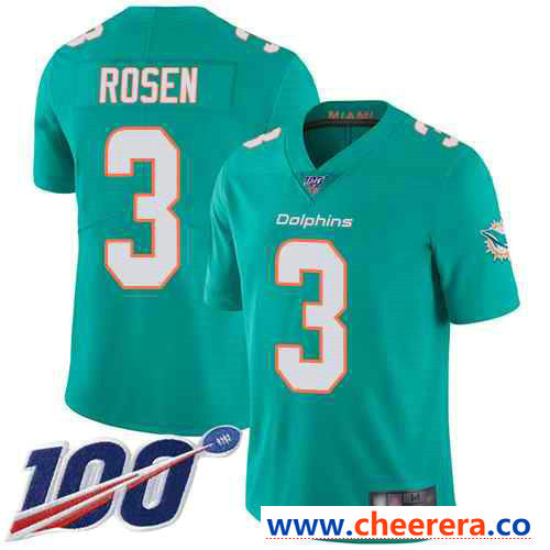Josh Rosen Miami Dolphins aqua Vapor jersey