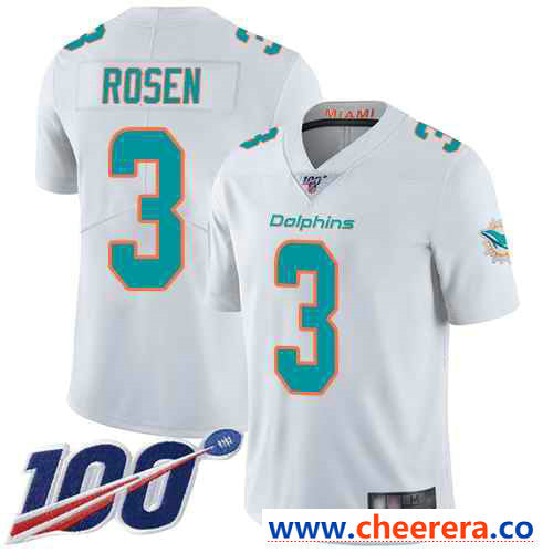 Josh Rosen Miami Dolphins white Vapor jersey