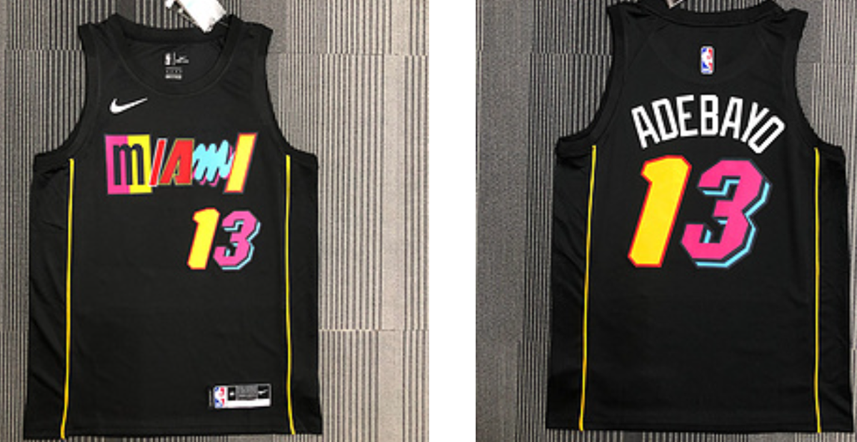 Adebayo Miami Heat black jersey