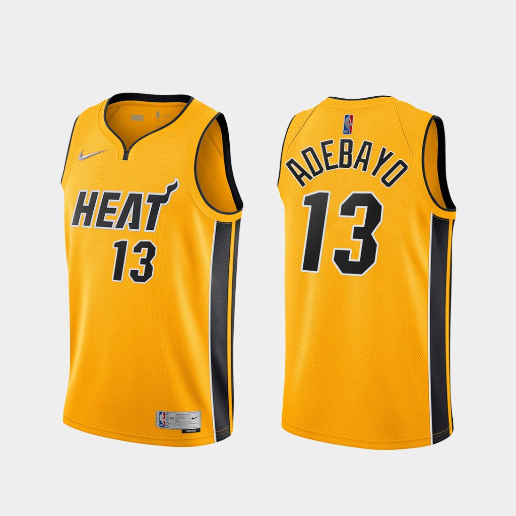 Adebayo Miami Heat yellow jersey
