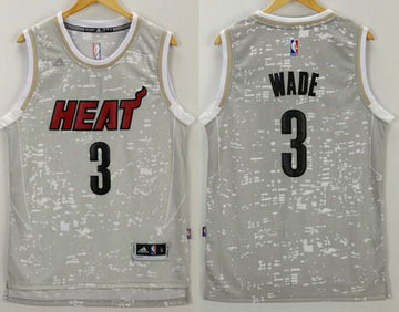 Dwyane Wade Adidas Miami Heat gray jersey
