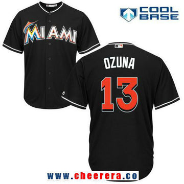 Marcell Ozuna Miami Marlins black Alternate jersey