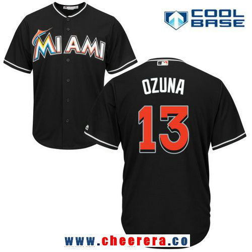 Marcell Ozuna Miami Marlins black Alternate jersey