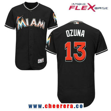 Marcell Ozuna Miami Marlins black Alternate jersey