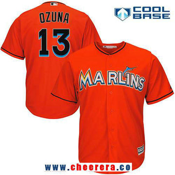 Marcell Ozuna Miami Marlins orange Alternate jersey