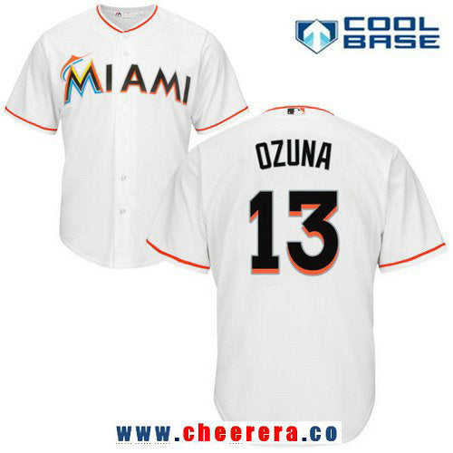 Marcell Ozuna Miami Marlins white Home jersey