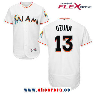 Marcell Ozuna Miami Marlins white Home jersey