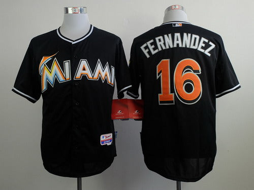 MLB Jose Fernandez Miami Marlins black jersey