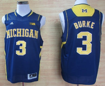 Trey Burke Michigan Wolverines navy jersey