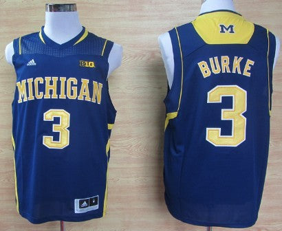 Trey Burke Michigan Wolverines navy jersey