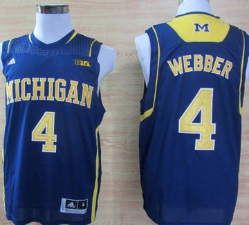 Chirs Webber Michigan Wolverines navy jersey