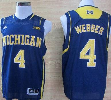 Chirs Webber Michigan Wolverines navy jersey