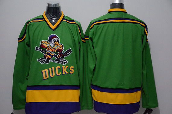 Custom Anaheim Ducks green Throwback jersey