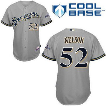 Jimmy Nelson Milwaukee Brewers gray jersey