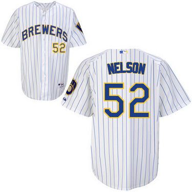 Jimmy Nelson Milwaukee Brewers white jersey