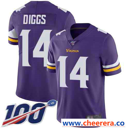 Stefon Diggs Minnesota Vikings purple Vapor jersey