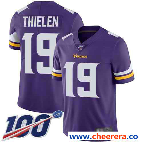 Adam Thielen Minnesota Vikings purple Vapor jersey