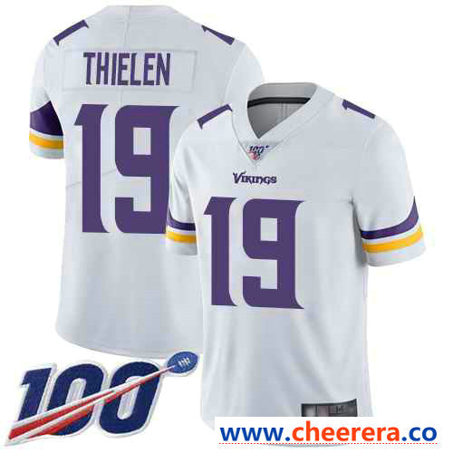 Adam Thielen Minnesota Vikings white Vapor jersey