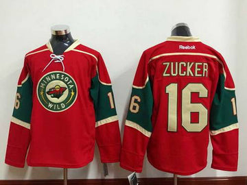 Jason Zucker Minnesota Wild red jersey