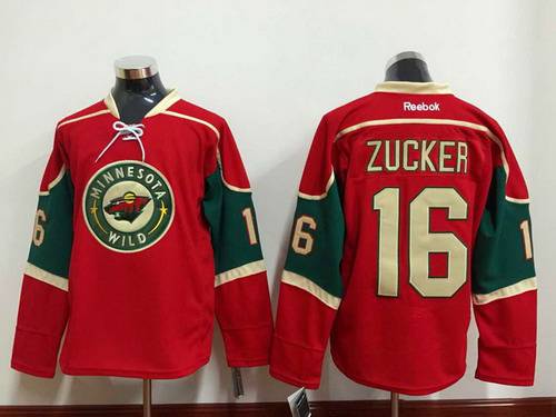 Jason Zucker Minnesota Wild red jersey