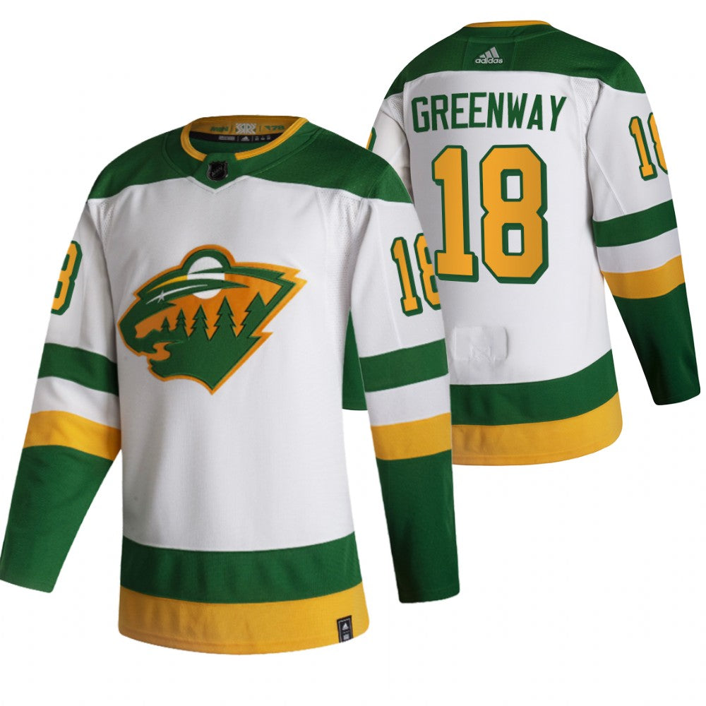 Jordan Greenway Minnesota Wild white Reverse Retro jersey