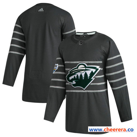 Custom Minnesota Wild gray All-Star jersey