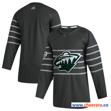 Custom Minnesota Wild gray All-Star jersey