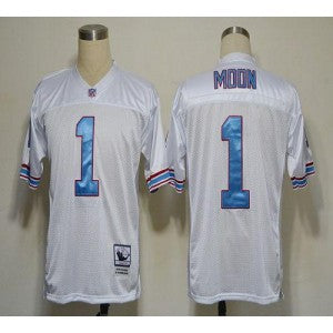 Mitchell And Ness Oilers 1 white Throwback jersey