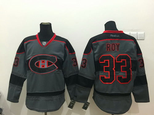 Patrick Roy Montreal Canadiens charcoal jersey