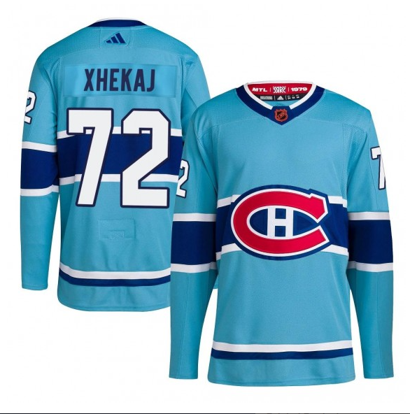 Arber Xhekaj Adidas Montreal Canadiens blue jersey