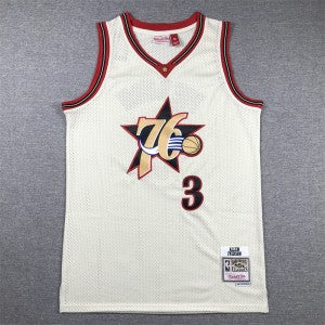 NBA Philadelphia 76ers cream Throwback jersey