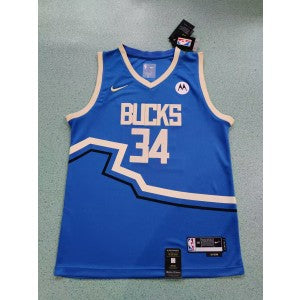 NBA Milwaukee Bucks blue jersey