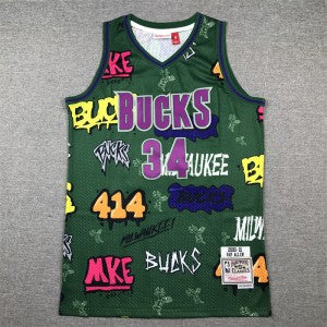 NBA Milwaukee Bucks green Throwback jersey