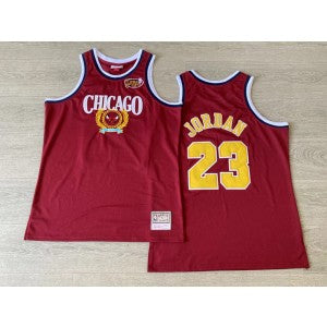 NBA Chicago Bulls red Throwback jersey